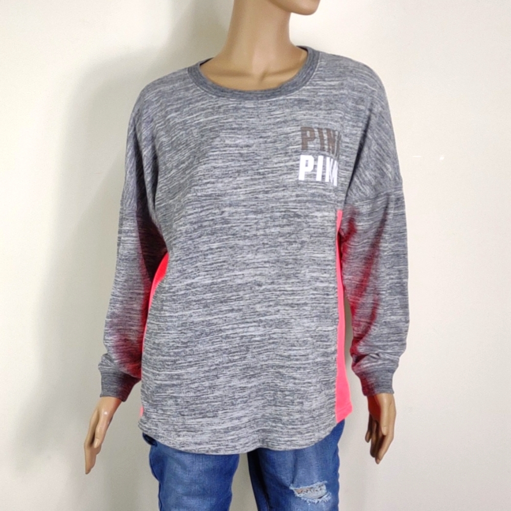Victoria's Secret Pink size small pink & gray Sweatshirt